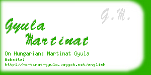 gyula martinat business card